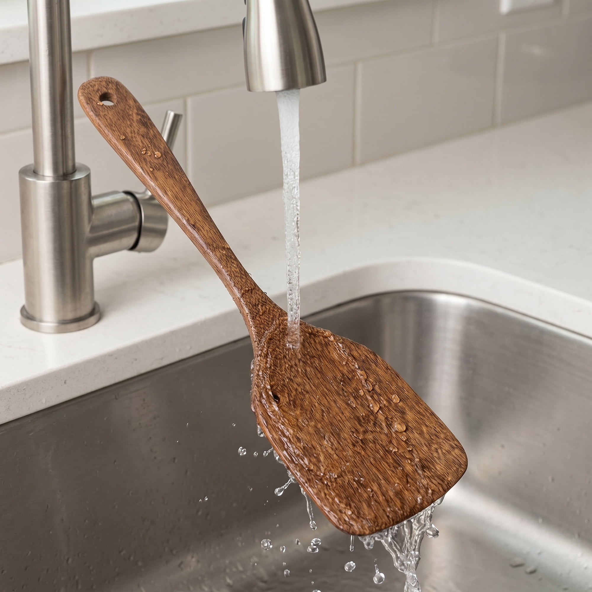 Unique Bargains Kitchen Utensil Heat-Resistant Cooking Tool for Flipping Brown 12x3 in
