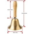 thumbnail image 2 of Wooden Hand Bell, 8CM School Reception Dinner Hotel Hand Bell, 2 of 5