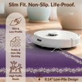 thumbnail image 6 of Design&I 8'x10' Washable Area Rug Extra Large Skid-Resistant Low Profile Boho Abstract Ombre Border Watercolor Gradient Blended Purple Flowing Dynamic for Living Room, Family, 6 of 7