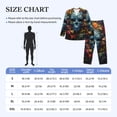 thumbnail image 4 of Fotbe Butterfly Flower Skull A Pattern Long Sleeve Pajama Set for Men,Sleepwear Set,2-piece Loungewear Set,Soft PJs Comfy Nightwear with Pockets-XX-Large, 4 of 7