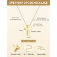 thumbnail image 5 of FindChic Cross Necklace for Women, Dainty 14K Gold Plated Crucifix Pendant Necklace Hypoallergenic Baptism Religious Faith Jewelry Gifts for Her, 5 of 9
