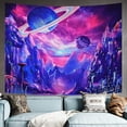 thumbnail image 1 of Tapiz Psicodélico Trippy Galaxy Space Planet Universe Fantasy Mystic Tapices para colgar en la pared para dormitorio, sala de estar, dormitorio, decoración estética, morado, w7, 1 of 5