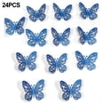 thumbnail image 4 of KDJ 24PCS 3D Frosted Glitter Butterfly Wall Stickers Party Background Decorations - for Home Decor, 4 of 8