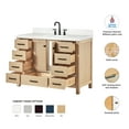 thumbnail image 3 of Ariel Cambridge 48 Inch Single Oval Sink Bathroom Vanity With Carrara White Quartz Countertop 1.5 Inch Edge In Oak, 3 of 10