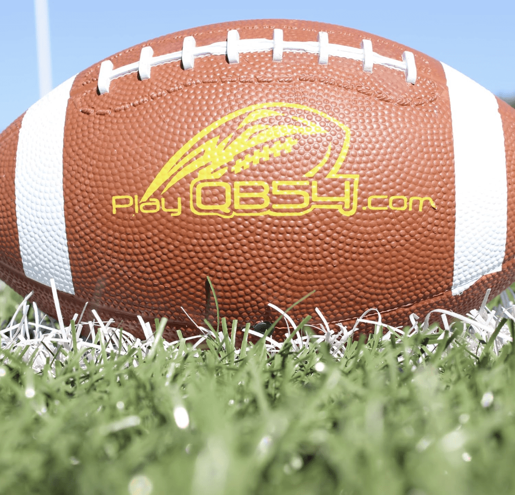 QB54 - The Ultimate Football Yard Game Set, Outdoor Football Toss for Tailgating, Backyard, Beach, Park, Tournaments, Sports Training, Score Touchdowns, Kick Field Goals (Navy Blue)