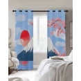 thumbnail image 2 of Flowers Mountain Blackout Curtains 54 Inch Length 2 Panels Set for Living Room Bedroom, Spring Sun Floral Nature Scenery Room Darkening Window Curtains Thermal Insulated Black Out Curtain 52"x54", 2 of 8
