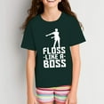 thumbnail image 4 of Floss Like A Boss - Flossin Dance Funny Emote Youth T Shirt - Small - Forest, 4 of 6