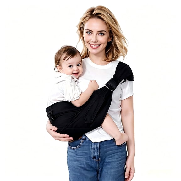 Gilysido Black Baby Carrier for Toddler, Safety and Non-Slip, Lightweight and Adjustable(5 months to 4 years)