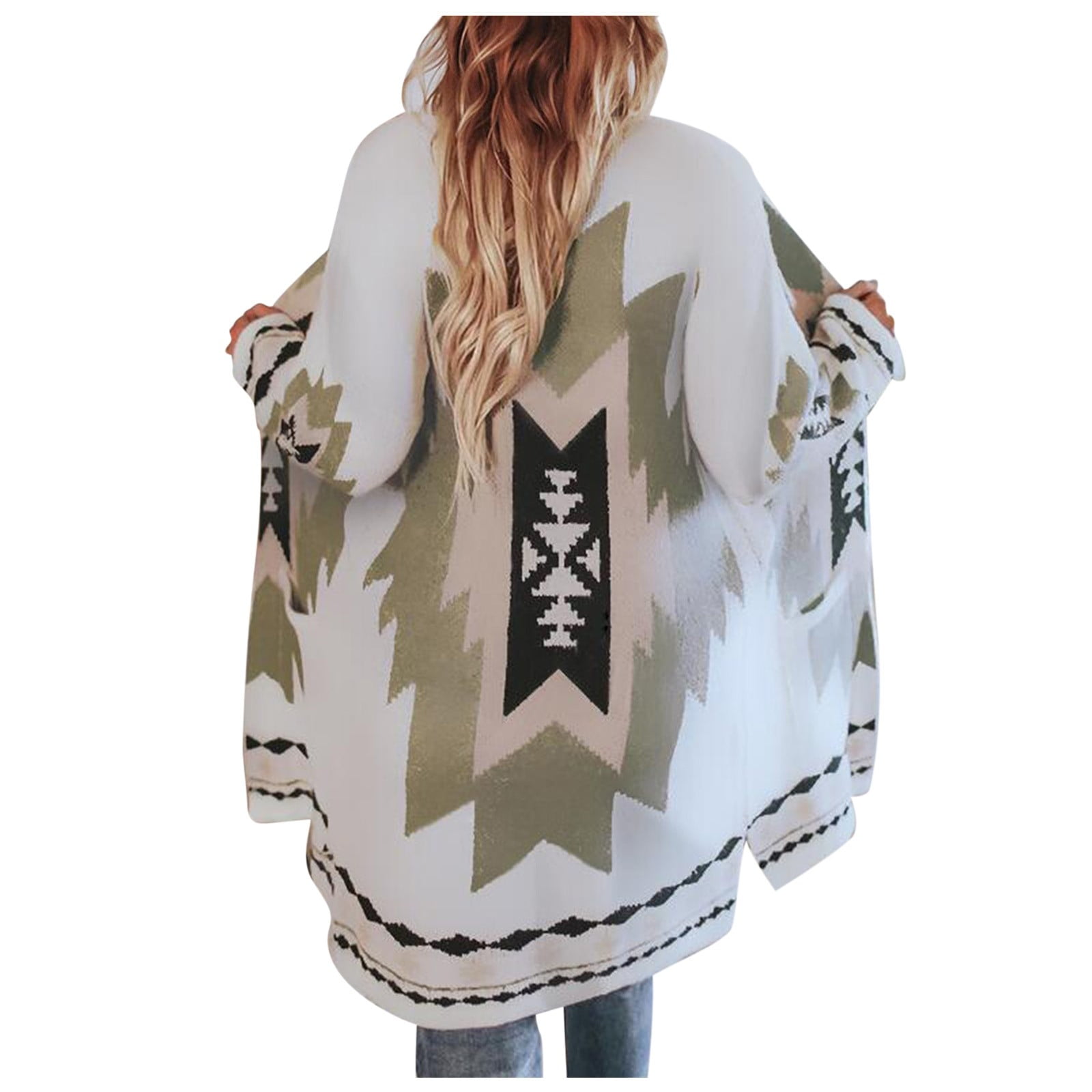 JGGSPWM Aztec Western Ethnic Style Sweaters for Womens Winter Fall 2023