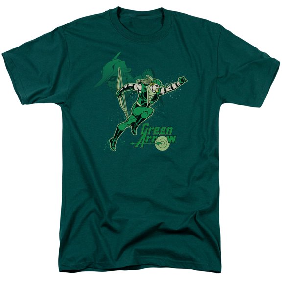 DC Comics - Green Arrow - Green Arrow In Action - Adult Unisex T-Shirt - Green