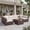 Brown Gradient Rattan + Off-White Cushion, variant on YUSAZENS 7-Piece Modular Rattan Wicker Patio Set, Outdoor Sectional Sofa with Washable Beige Cushions, All-Weather Brown Gradient Vine with Tempered Glass Coffee Table for Garden, Deck, Poolside