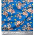 thumbnail image 1 of Soimoi Georgette Viscose Fabric Stripe,Leaves & Floral Artistic Print Fabric by the Yard 42 Inch Wide, 1 of 1