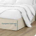 thumbnail image 5 of Bare Home Double Brushed Bed Skirt - Premium 1800 Collection - 15-inch Drop - California King, Sand, 5 of 10
