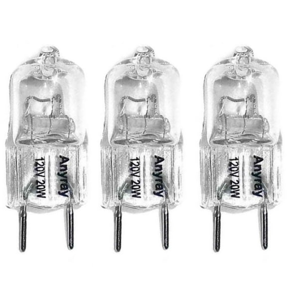(3)-Pack 20 Watt G8 20W 120v Light bulbs G8.6 T4 JCD Type 110v 120v 130v 20Watt Size Less Than 35mm Long