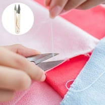 OUNONA  2 Pcs Cutter Mini U-shaped Scissors for Sewing Travel White