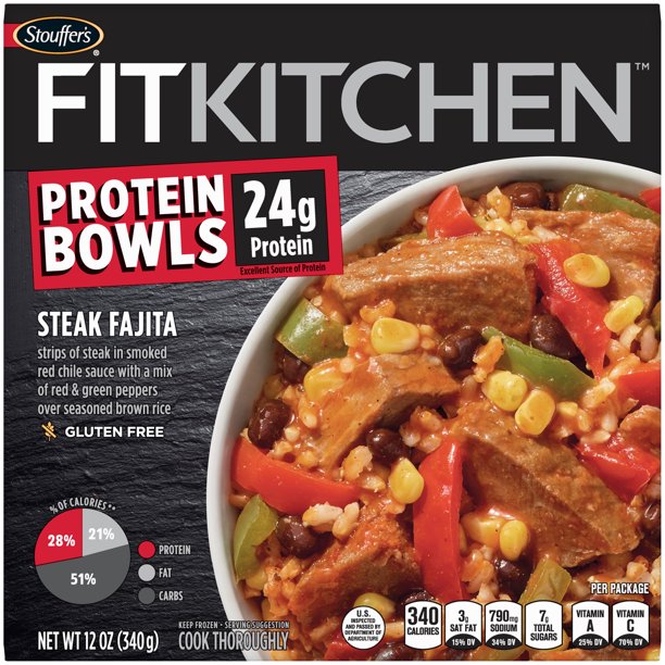 STOUFFER'S FIT KITCHEN Protein Bowls Steak Fajita Frozen ...