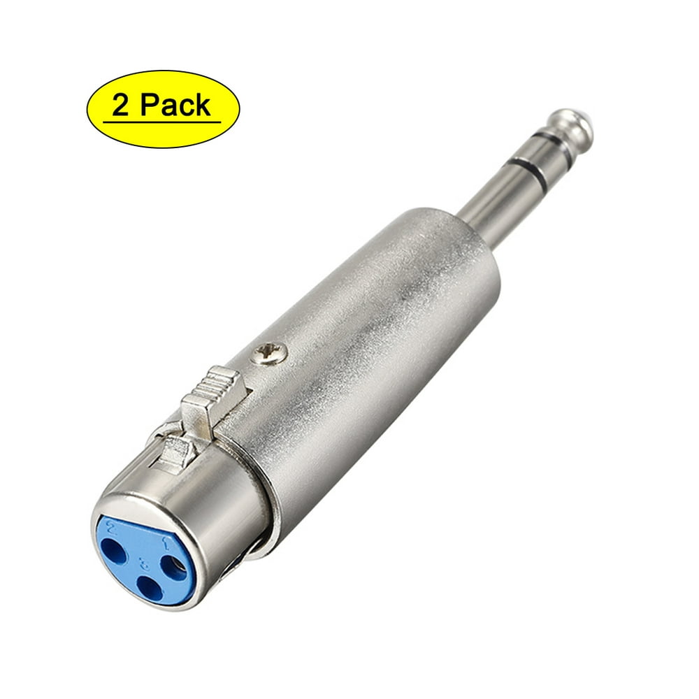 XLR Female to 1/4" Male TRS Adapter,Stereo Plug In Balanced Audio