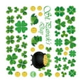 thumbnail image 5 of 2024 St Patricks Day Window Clings Decorations, Green Shamrock Decals for Holiday Party Supplies Accessories, 5 of 5