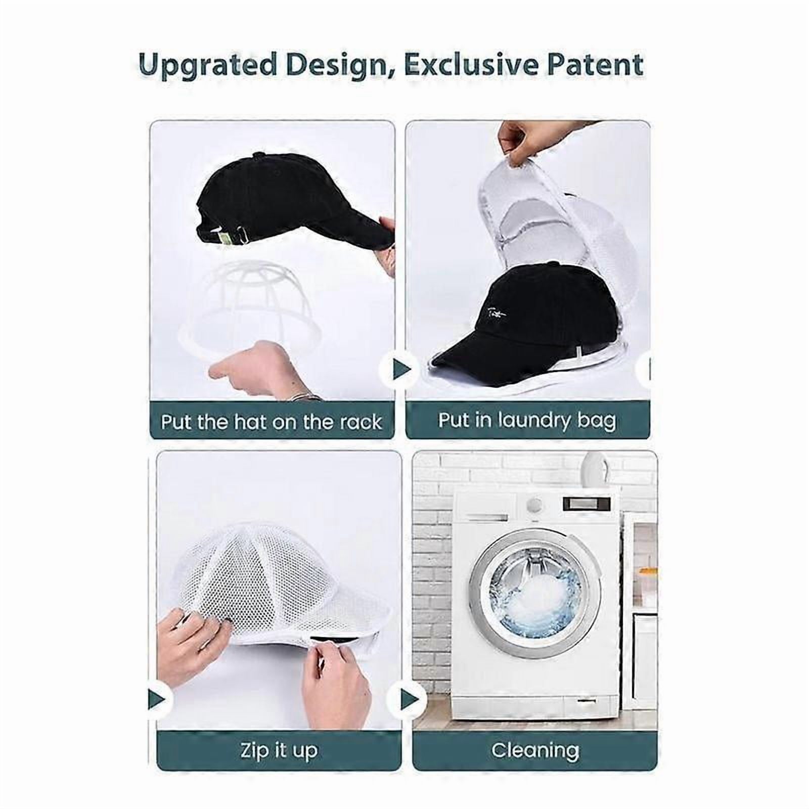 2pcs Anti Deformation Hat Washer Hat Cleaning Kit With Hat Washer Cage And Laundry Bag Multifunctional Baseball Cap Hat Washer