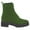 Green, variant on Women Round Toe Lace up Ankle Boots Platform Low Chunky Heel Combat Booties Winter Fashion Date Dress Shoes Size 12 Black