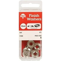Hillman Finish Washer Number 8 Solid Nickel - Nickel Finish - 10 Pack