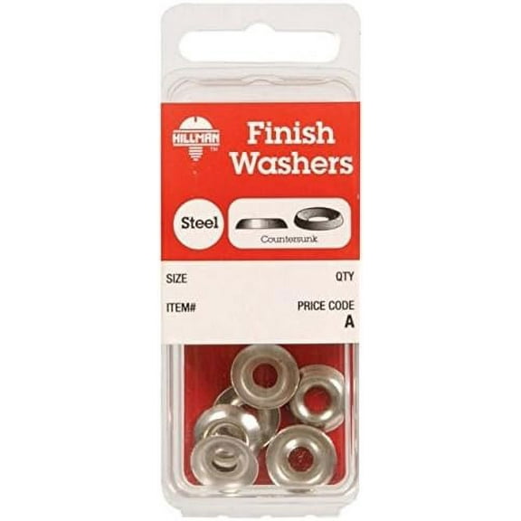 Hillman No. 8 Finish Washers Nickel 10/Pack