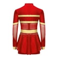 thumbnail image 4 of Zaldita Kids Girls Glitter Cheerleading Uniform Cheer Leader Outfits Sparkly Dance Dress Leotard Performance Dancewear Red 12, 4 of 7