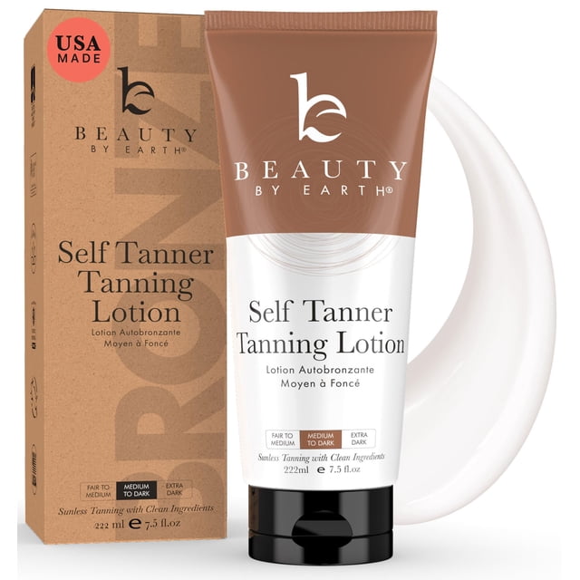 Autobronceador Beauty de Earth Natural Organic de color medio a oscuro