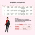 thumbnail image 7 of Alvivi Girls Sparkle Full Body Unitard Gymnastics Dance Leotard Long Sleeve Turtleneck Jumpsuit Hot Pink 16, 7 of 7