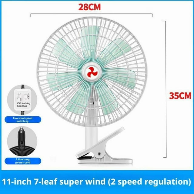 Car Fan 24v12V Universal Large Truck Car Highpower Wind Cooling Strong Wind Fan