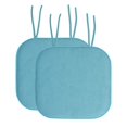 thumbnail image 1 of Cojín para silla Sweet Home Collection, espuma viscoelástica, paquete de 2, color verde azulado, 1 of 4