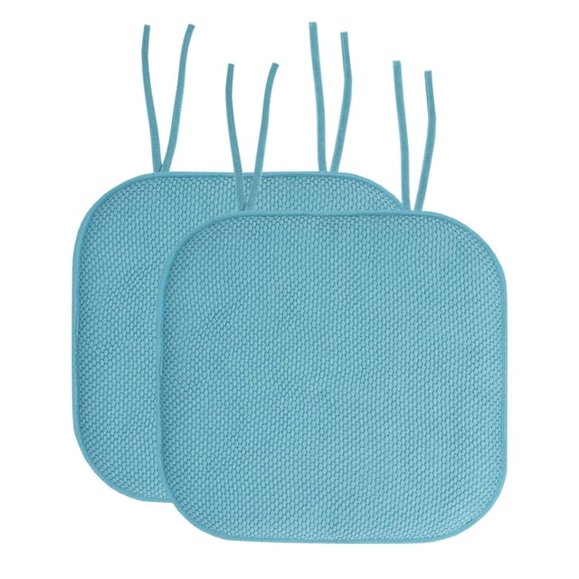 Cojín para silla Sweet Home Collection, espuma viscoelástica, paquete de 2, color verde azulado