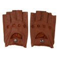 thumbnail image 4 of facefd Retro PU Leather Men Fingerless Driving Cycling Gloves XXL Brown Button, 4 of 9