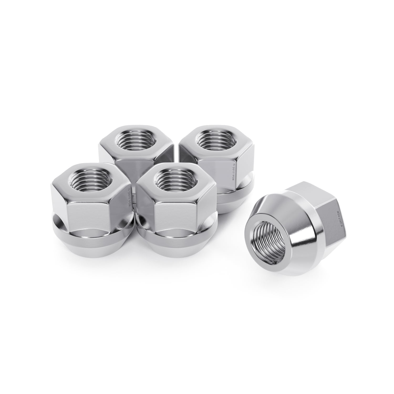 20pcs Chrome Open End Lug Nuts - 7/16"x20 Threads  - 0.81" Length - Cone Conical Taper Acorn Seat - 19mm 3/4" Hex - Compatible with Buick Chevy Chevrolet Pontiac Oldsmobile Cutlass Supreme