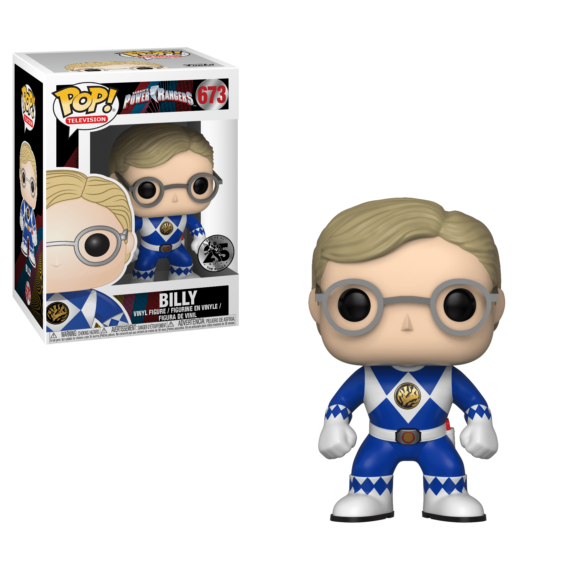 Funko POP! TV: Power Rangers S7 - Blue Ranger (no helmet) - Walmart.com - Walmart.com