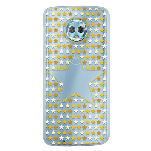 Funda para Moto G6 Estrellas Amarillas Uso Rudo, InstaCase Protector para Moto G6 Antigolpes, Case Estrellas Amarillas