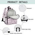 thumbnail image 4 of Unicorn and Butterfly Pink Pattern Cute School Backpack Bag for School with Padded Back and Adjustable Shoulder Straps 15.25"x11.5"x5.25", 4 of 5
