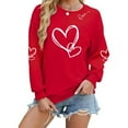 thumbnail image 7 of Valentines Day Gifts for Her Women's Cute Heart Print Round-Neck Hoodless Sweatshirt Trendy Long Sleeve Outfits Comfy Romance Tees Casual Love Clothing Tops, 7 of 7