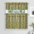 thumbnail image 2 of Rustic Bohemian Curtains 36 Inch - 3 Panel Wildflower Farmhouse Set with Vintage Floral Design, Rod Pocket, 2 of 6