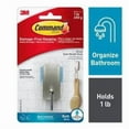 thumbnail image 2 of 2Pc 3M Command 1.18 in. L Satin Nickel Silver Adhesive Hook, 2 of 2