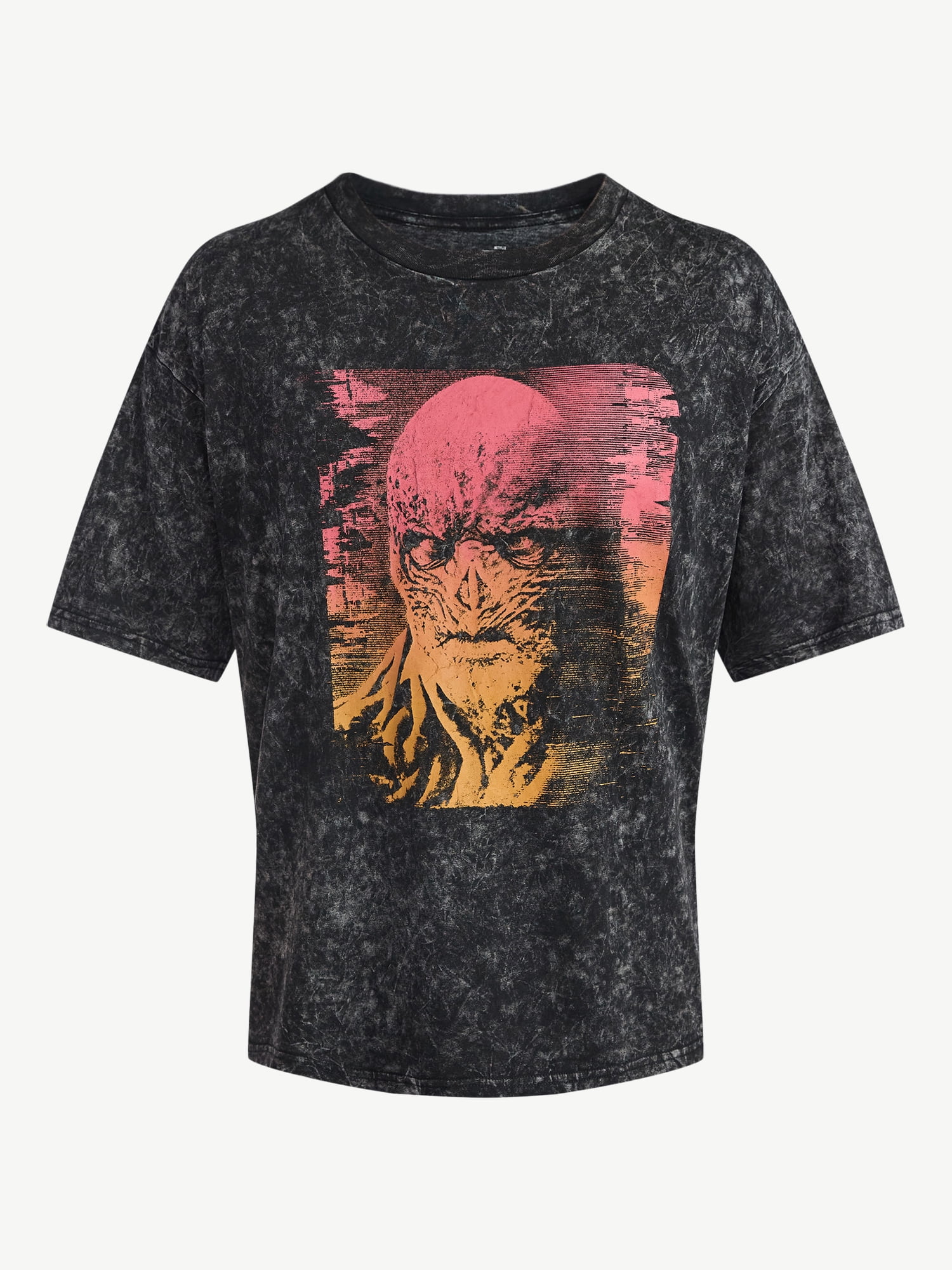Netflix Stranger Things Vecna Lives Oversized Graphic T-Shirt from No Boundaries, Men's & Big Men's
