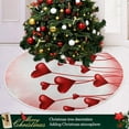 thumbnail image 6 of FMSHPON Romantic Heart Red Xmas Christmas Tree Skirt Stand Mat for Holiday Party Decoration Indoor Outdoor 36 inches, 6 of 6