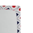 thumbnail image 2 of Ambesonne Abstract Fitted Sheet, Nautical Circles Squares, Full Size, Navy Blue White Red, 2 of 2