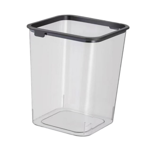 Boba de basura de la cocina del basurero de basura, contenedor de basura de cesta de papel residual de 15 litros para dormitorio, tocador, baño de claro