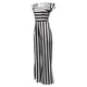 thumbnail image 5 of Pijama de mono con estampado de rayas de diamantes para mujer Pantalones de pierna ancha informales Fridja  alkflakhf37075, 5 of 7