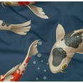thumbnail image 4 of oneOone Cotton Poplin Twill Navy Blue Fabric Bubbles & Koi Fish Ocean Sewing Material Print Fabric By The Yard 56 Inch Wide, 4 of 4