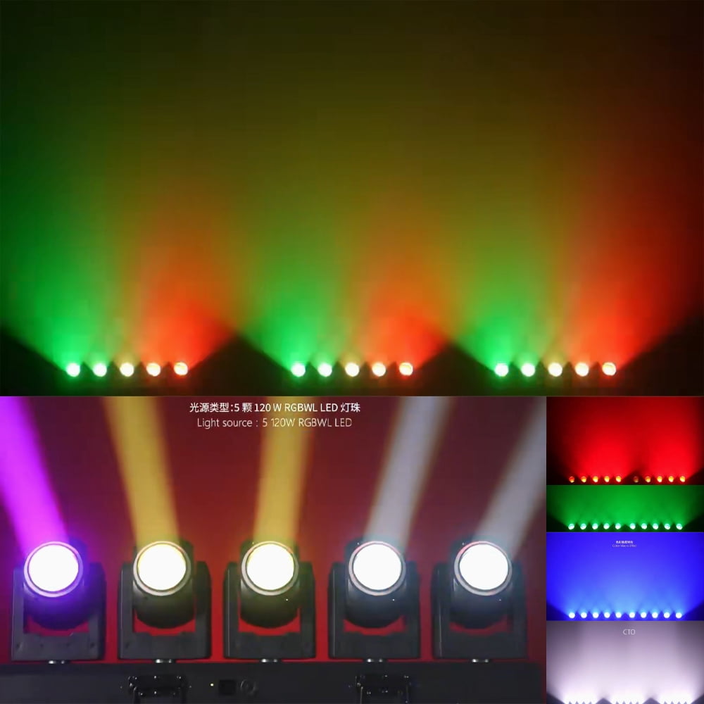Professional 600W DJ Lighting 5 Heads LED Beam Moving Head Light DMX Control Stage Light for Club Bar Party Show