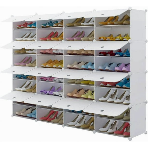 Ktaxon 32 Cubes DIY Shoe Storage Organizer, 8 Tiers Cabinet for