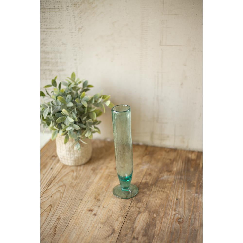 Kalalou Tall Recycled Champagne Flute, One Size, Set of 6, Green