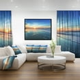 thumbnail image 3 of Designart ' Blue Seashore with Distant Sunset ' Seascape Framed Canvas Art Print, 3 of 3